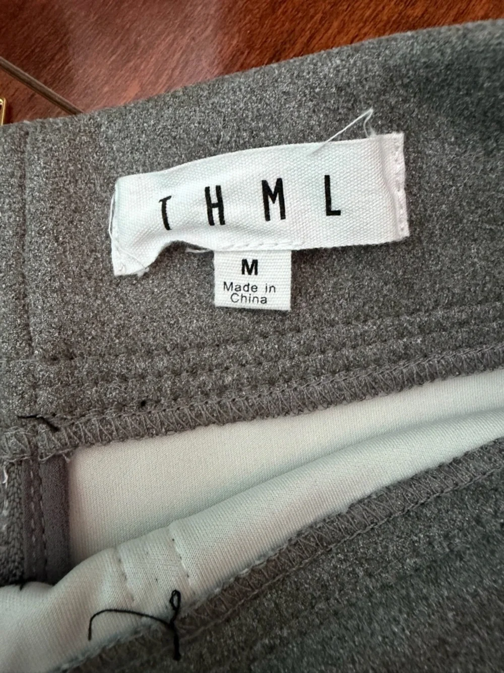 THML Gray Mini Skirt with Colorful Floral & Bird Embroidery Panel - Picture 3 of 4